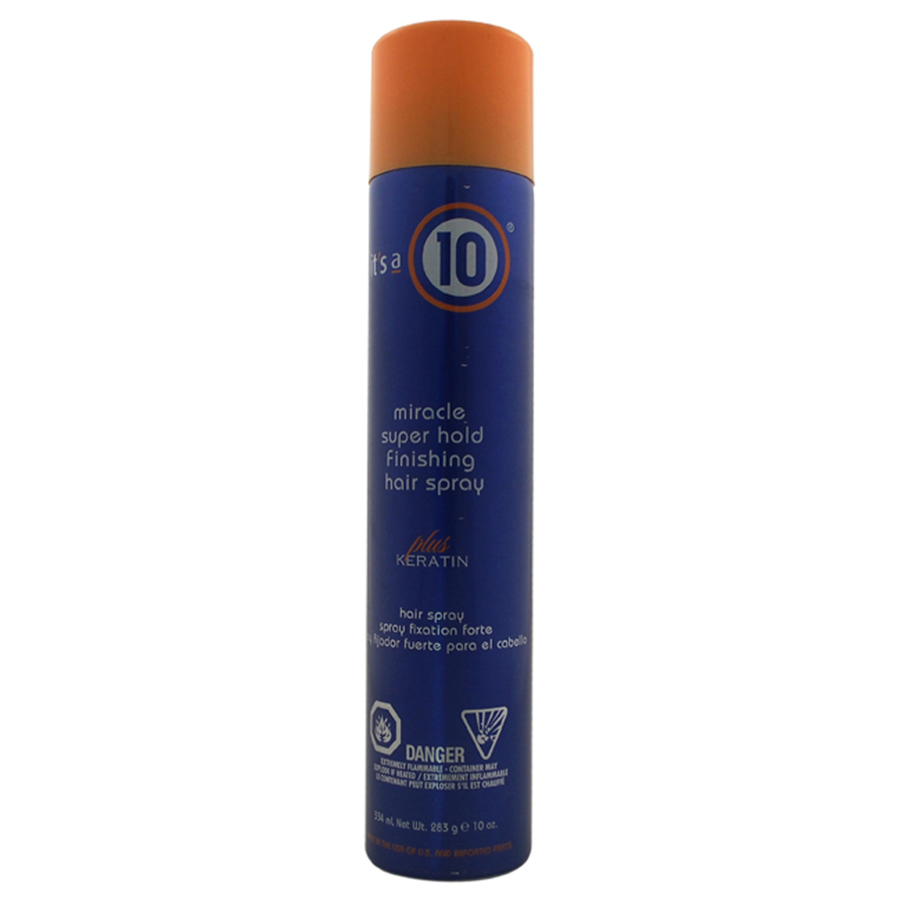 Miracle Super Hold Finishing Hairspray Plus Keratin by Its A 10 for Unisex 10 oz